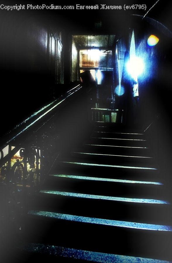 Tunnel, Lighting, Corridor, Asphalt, Tarmac