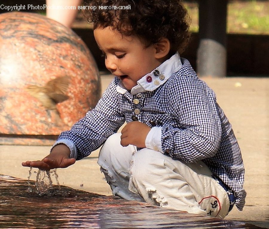 People, Person, Human, Drinking Fountain, Fountain, Plant, Potted Plant