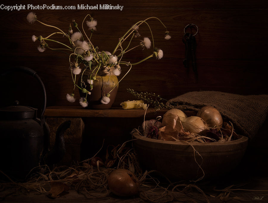 Onion, Produce, Shallot, Vegetable, Flower Arrangement, Ikebana, Plant