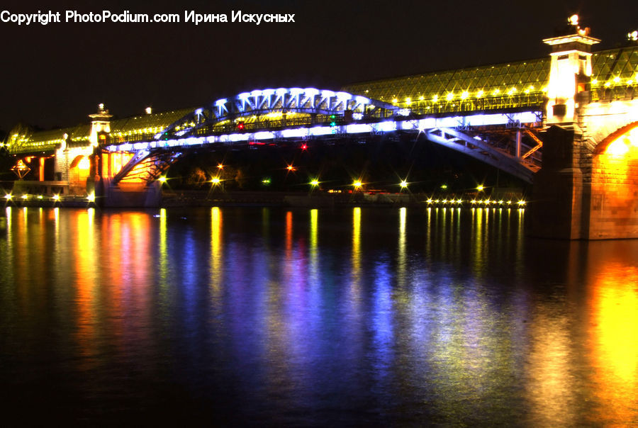 Bridge, City, Downtown, Metropolis, Urban, Building, Architecture