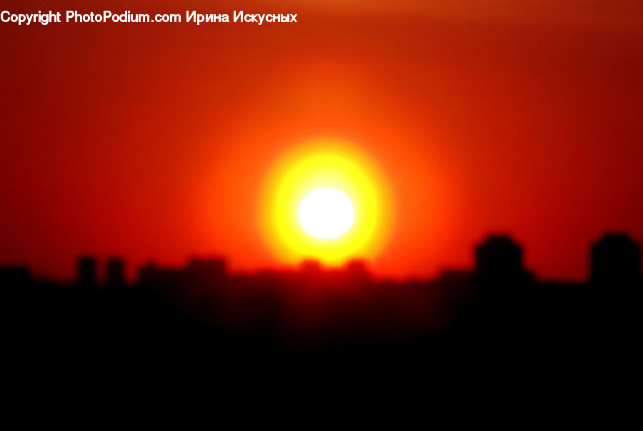 Sun, Dusk, Outdoors, Sky, Sunlight, Sunrise, Sunset