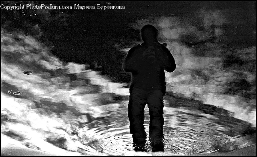 Human, People, Person, Water, Silhouette