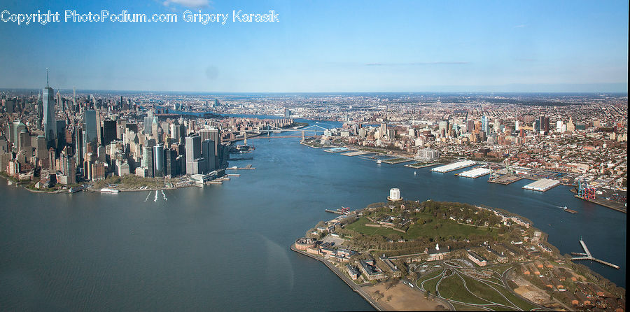 Aerial View, Dock, Harbor, Landing, Marina, Port, Waterfront