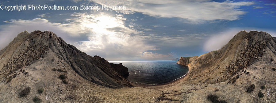 Mountain, Mountain Range, Outdoors, Crater, Crest, Peak, Beach