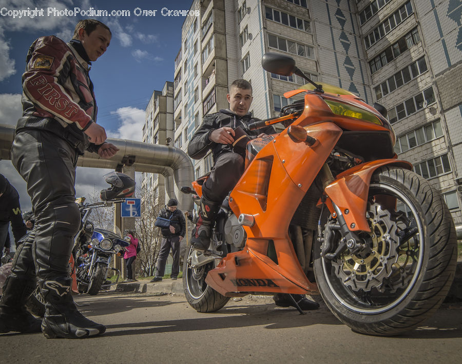 People, Person, Human, Motor, Motorcycle, Vehicle, Bicycle