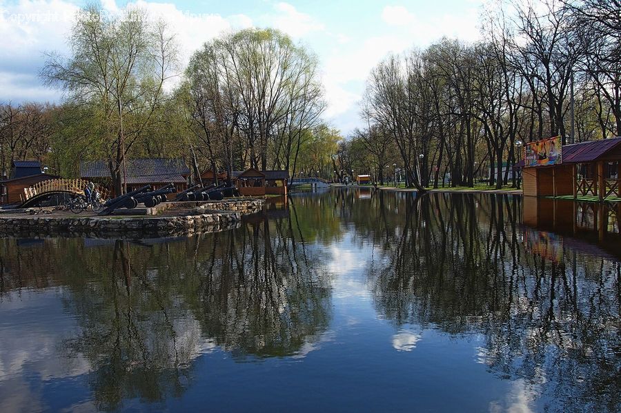 Canal, Outdoors, River, Water, Pond, Bicycle, Bike