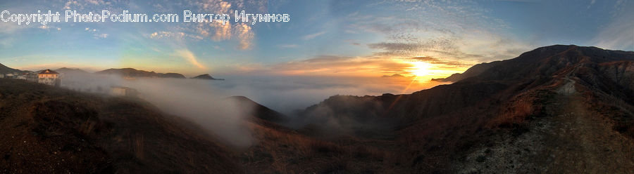 Dawn, Dusk, Sky, Sunrise, Sunset, Mountain, Mountain Range