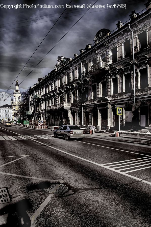 Intersection, Road, City, Downtown, Asphalt, Tarmac, Urban