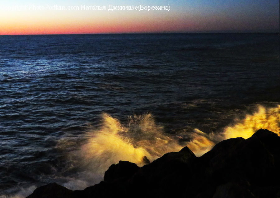 Ocean, Outdoors, Sea, Water, Coast, Beach, Dawn