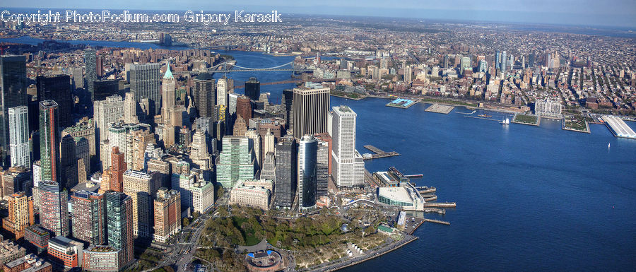 City, Downtown, Aerial View, Metropolis, Urban, Building, High Rise