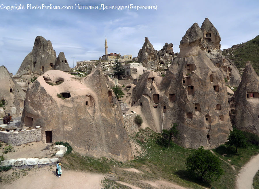 Castle, Fort, Ruins, Rock, Path, Trail, Architecture