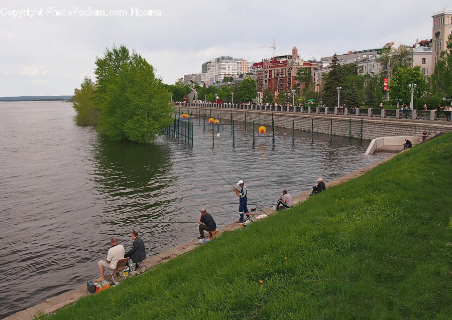 Fishing, Canal, Outdoors, River, Water, Bench, Park