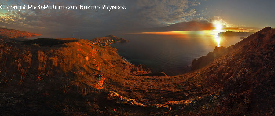 Mesa, Outdoors, Dawn, Dusk, Sky, Sunrise, Sunset