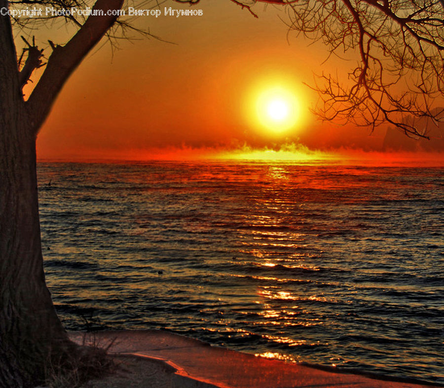 Dawn, Dusk, Sky, Sunrise, Sunset, Sun, Beach