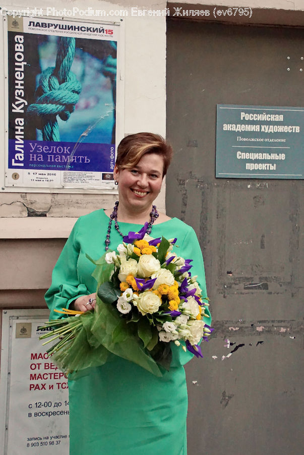 People, Person, Human, Flower, Flower Arrangement, Flower Bouquet, Face
