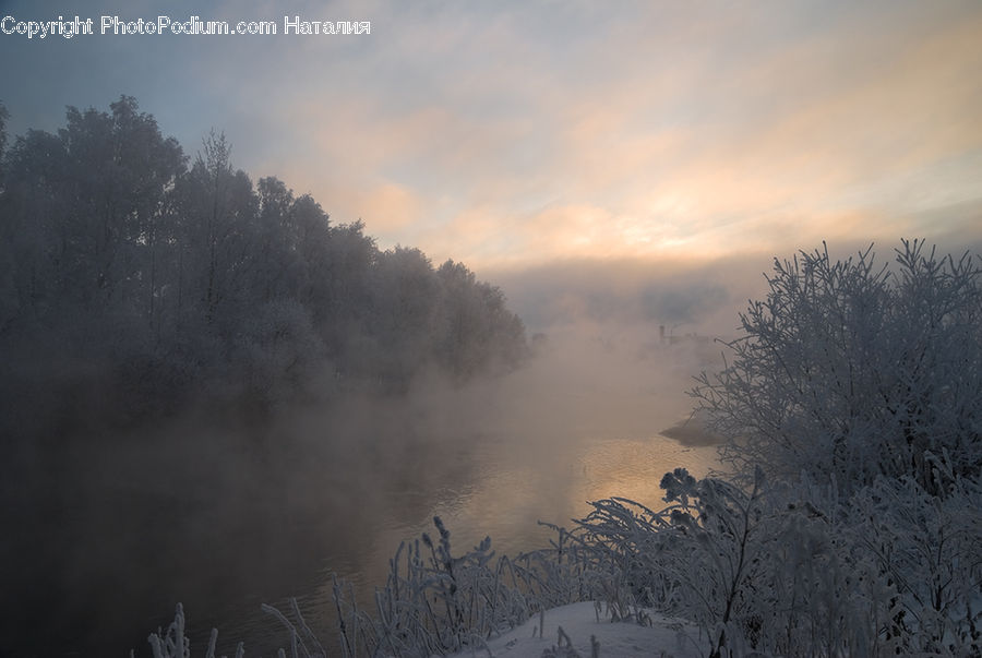 Fog, Mist, Outdoors, Dawn, Dusk, Sky, Sunrise