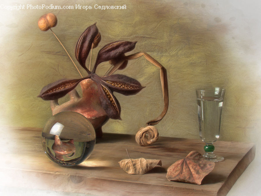Glass, Art, Painting, Earring, Jewelry, Ornament, Garlic
