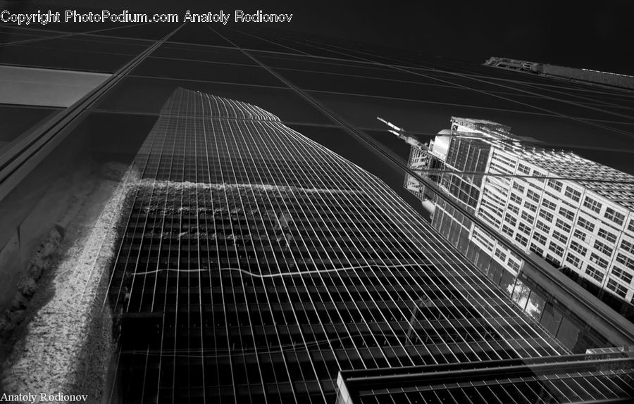 Architecture, City, Downtown, High Rise, Skyscraper, Urban, Intersection