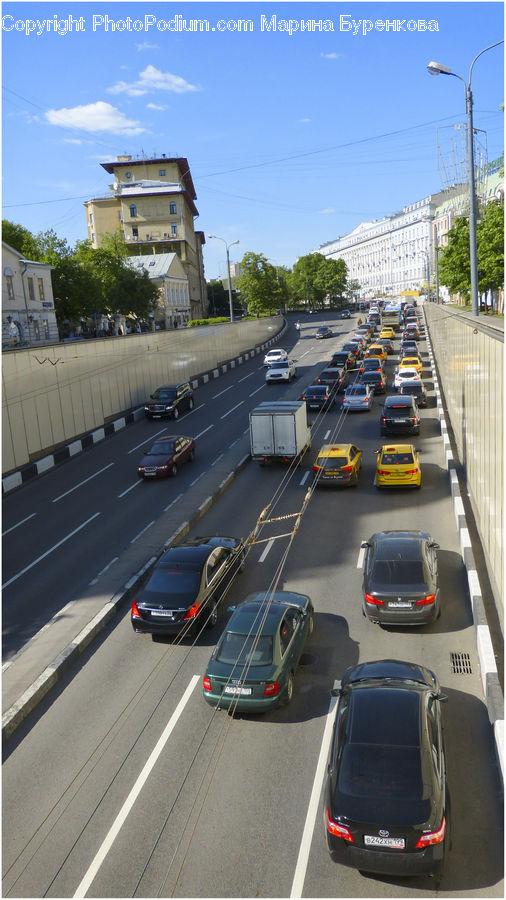 Freeway, Road, Parking, Parking Lot, Automobile, Car, Vehicle