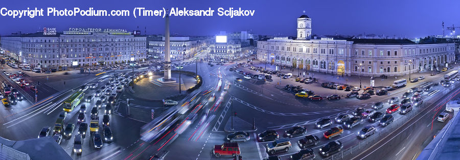 City, Downtown, Freeway, Road, Parking, Parking Lot, Transportation