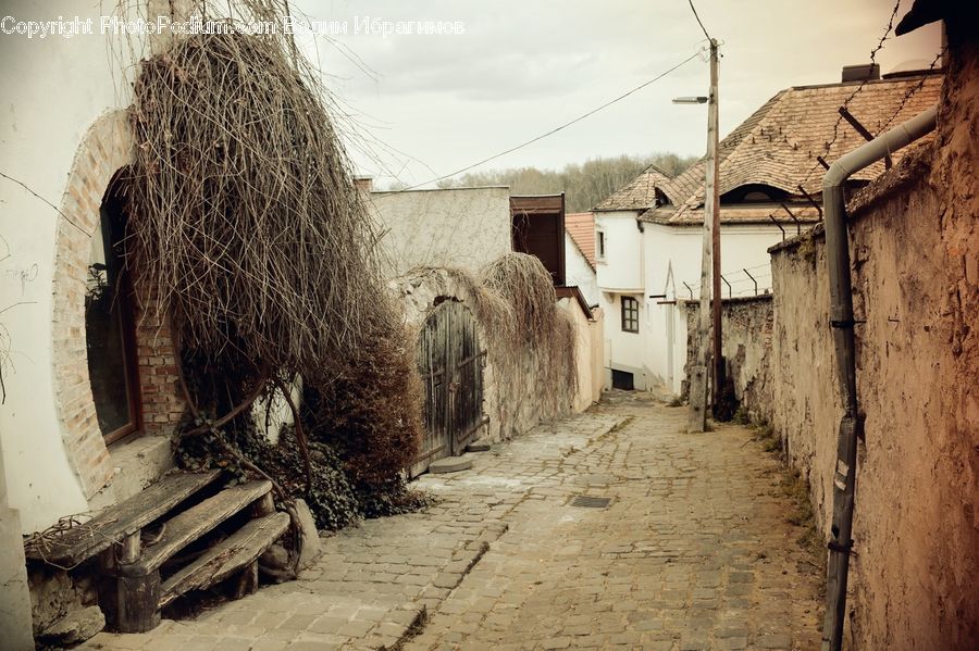Alley, Alleyway, Road, Street, Town, Building, Hut