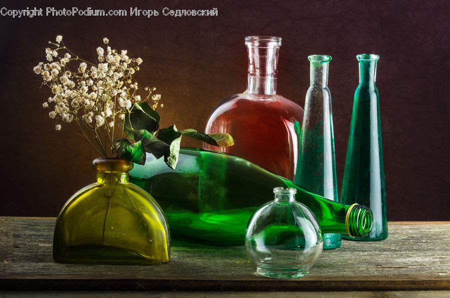 Bottle, Glass, Goblet, Alcohol, Beer, Beer Bottle, Beverage