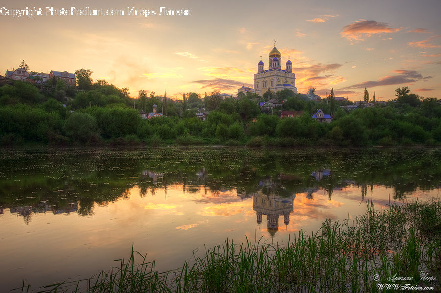 Dawn, Dusk, Sky, Sunrise, Sunset, Red Sky, Architecture