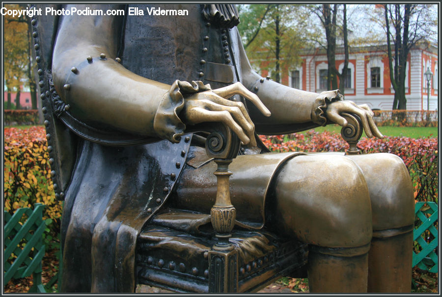 Art, Sculpture, Statue, Cannon, Weaponry, Bench, Engine
