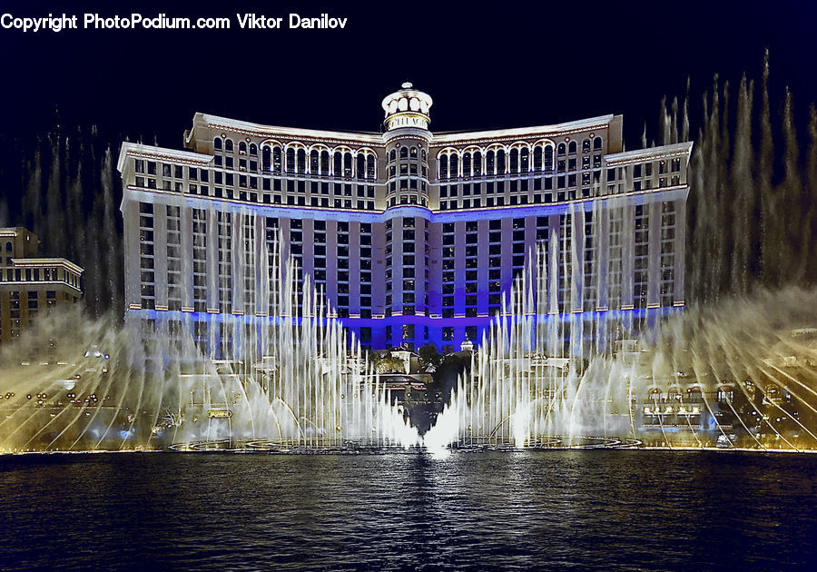 Fountain, Water, Building, Architecture, Dome, City, Downtown