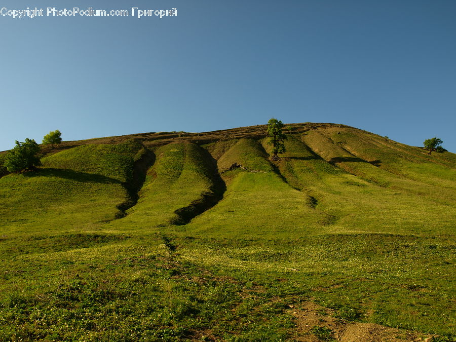 Countryside, Hill, Outdoors, Field, Grass, Grassland, Land