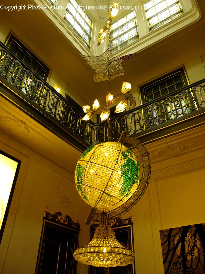 Architecture, Housing, Skylight, Window, Light Fixture, Chandelier, Lamp