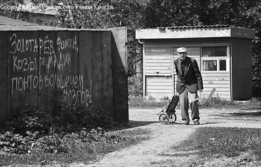 Human, People, Person, Clothing, Overcoat, Suit, Bicycle