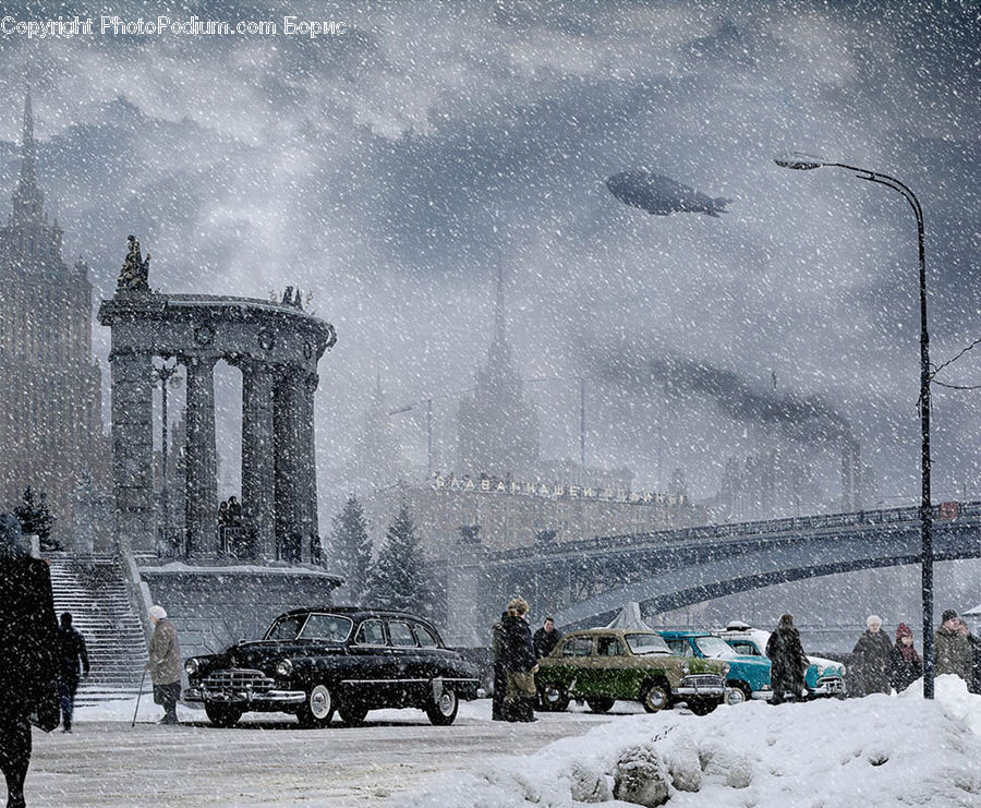 Blizzard, Outdoors, Snow, Weather, Winter, Ice, Automobile