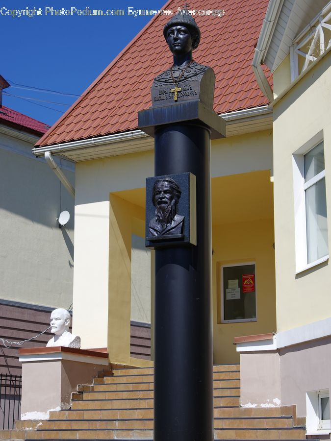 Lamp Post, Pole, Bird, Pigeon, Label, Sticker, Column