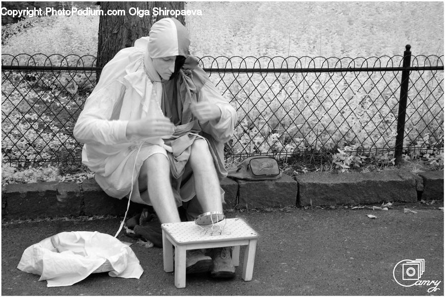 People, Person, Human, Bench, Chair, Furniture, Hat
