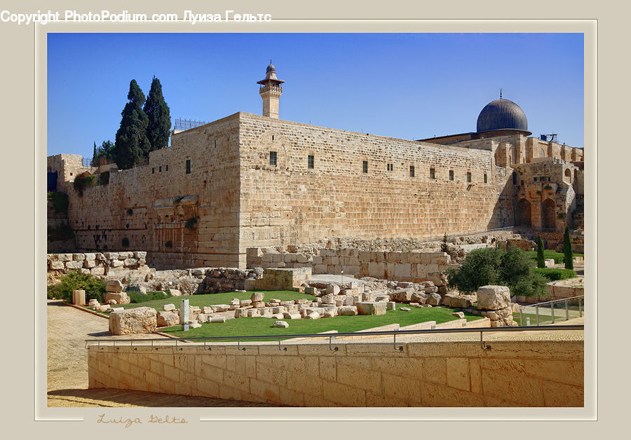 Castle, Fort, Architecture, Ruins, Rock, Flagstone, Housing