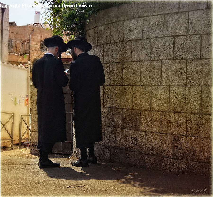 Plant, Potted Plant, Human, People, Person, Coat, Overcoat