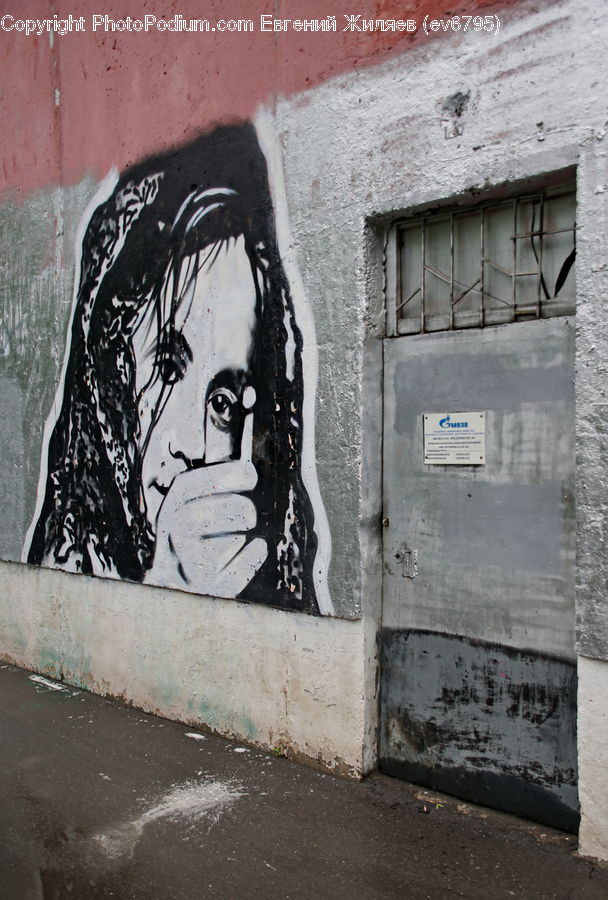 Art, Graffiti, Mural, Wall, Stencil, Bunker