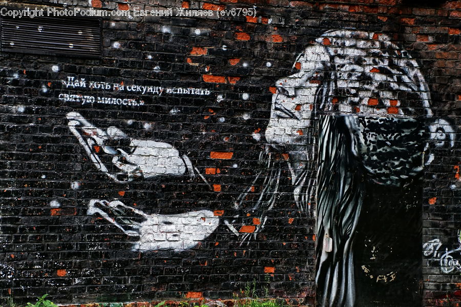 Art, Graffiti, Mural, Wall, Brick, Fence, Collage