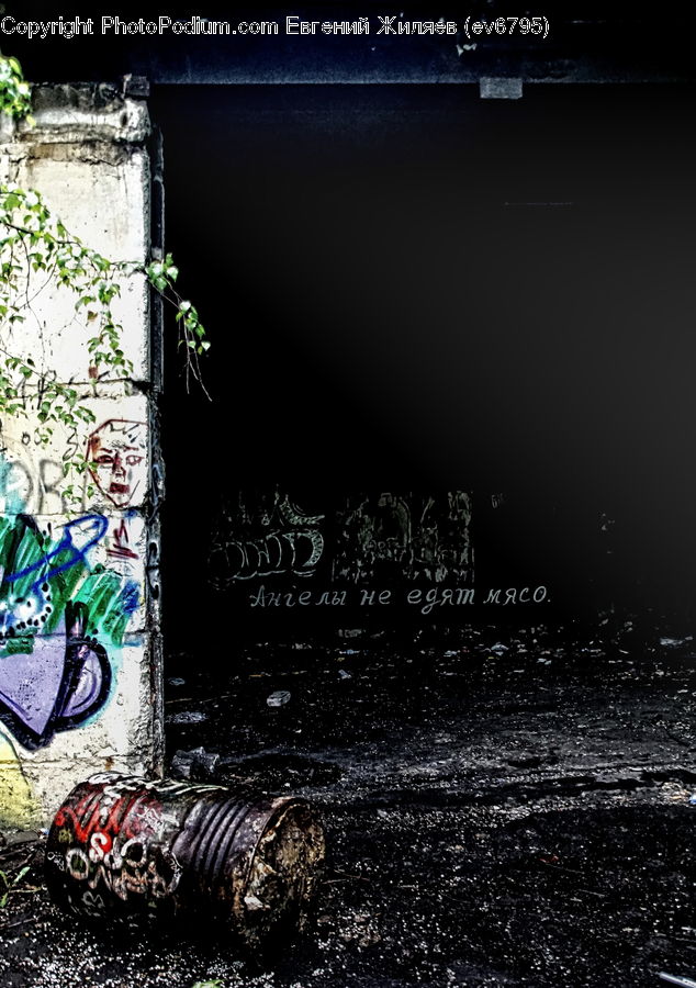 Art, Graffiti, Mural, Wall, Ivy, Plant, Vine