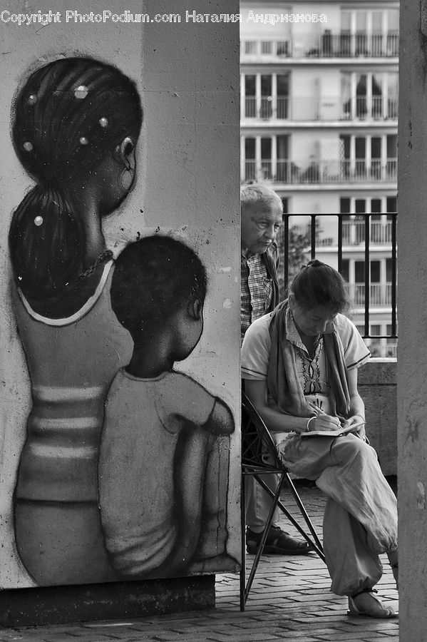 People, Person, Human, Portrait, Selfie, Art, Bench