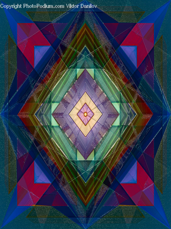 Home Decor, Quilt, Fractal, Art, Stained Glass, Cushion, Pillow