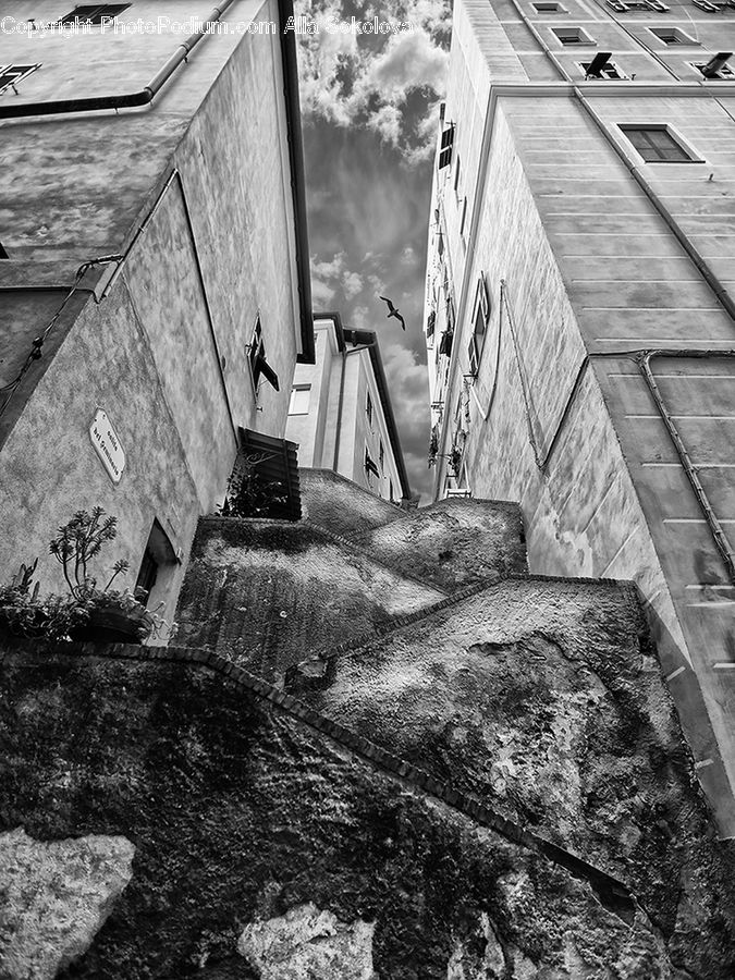 Rubble, Brick, Building, Downtown, Town, Dock, Landing