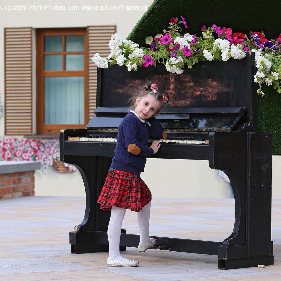 People, Person, Human, Grand Piano, Musical Instrument, Piano, Plaid
