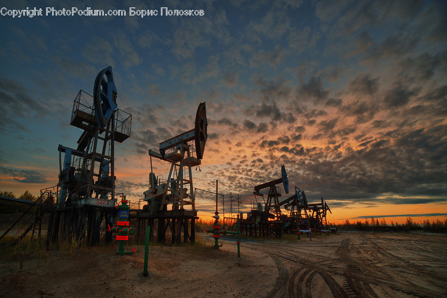 Dusk, Outdoors, Sky, Sunlight, Sunrise, Sunset, Constriction Crane