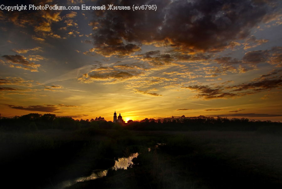 Dawn, Dusk, Red Sky, Sky, Sunrise, Sunset, Outdoors