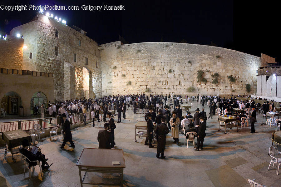 People, Person, Human, Crowd, Castle, Fort, Chair
