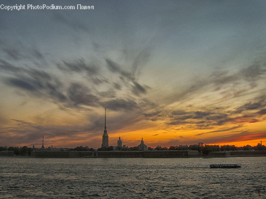 Dawn, Dusk, Red Sky, Sky, Sunrise, Sunset, Architecture