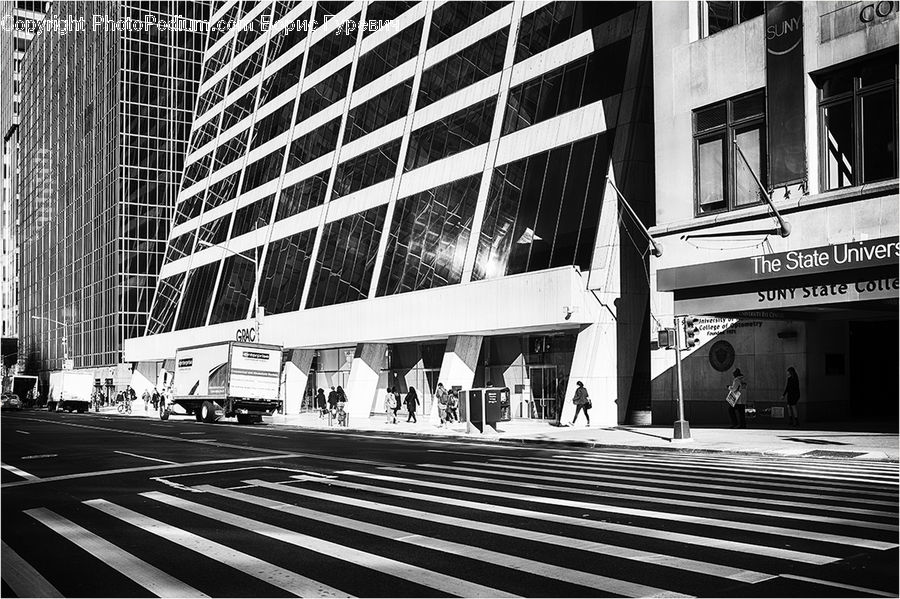 City, Downtown, Urban, Intersection, Road, Subway, Train
