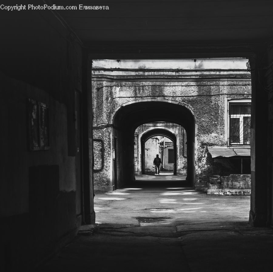 Arch, Fireplace, Hearth, Alley, Alleyway, Road, Street